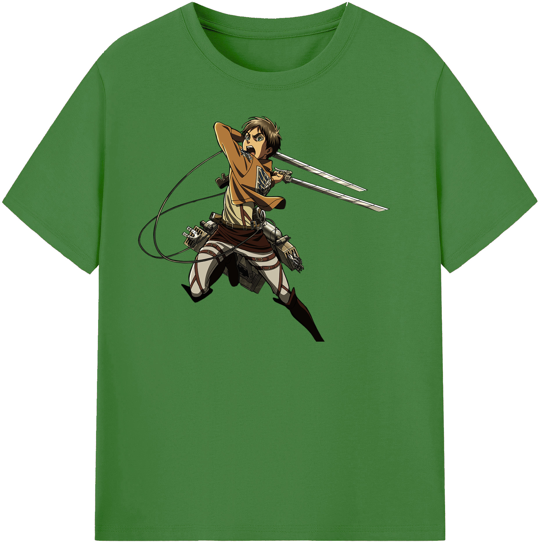 （画像用） 進撃の巨人 エレン･イェーガー Attack on Titan Eren Jäger レディースカジュアルプリントTシャツ（綿100％）